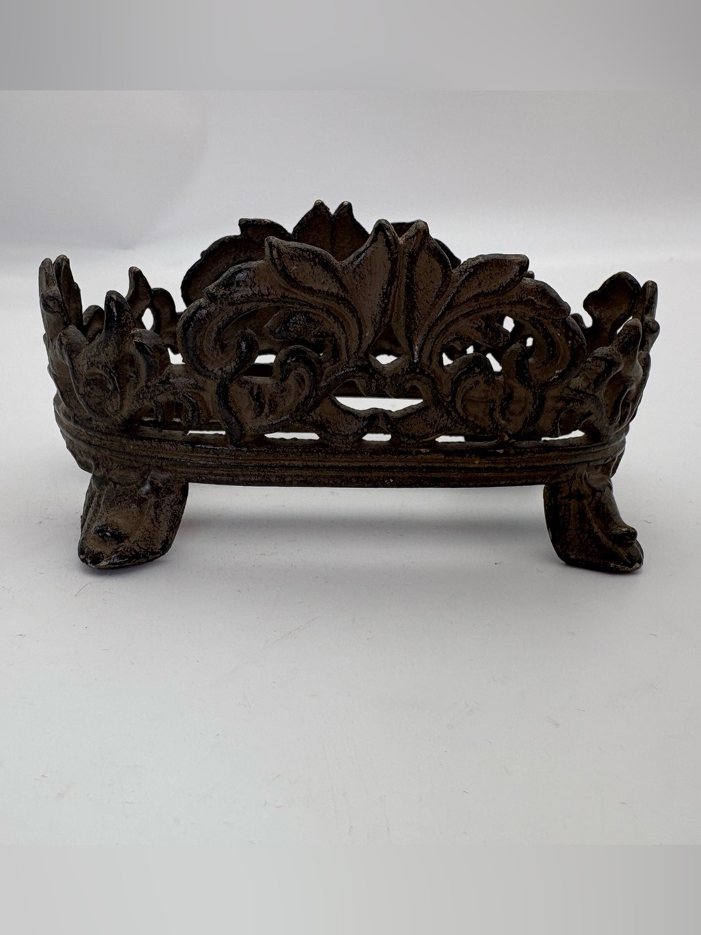 Vintage Art Nouveau Metal Caddy - Picture 3 of 11